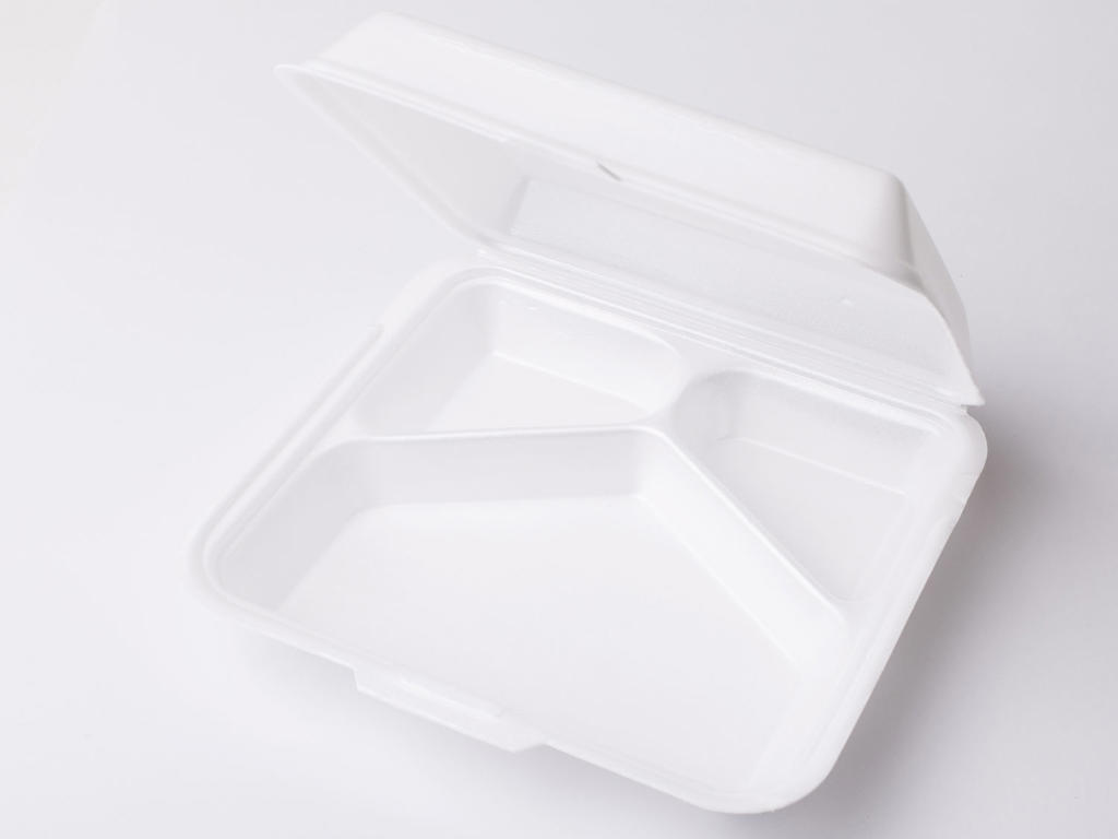 Take away skumbakke 3-rums hvid 250 stk.