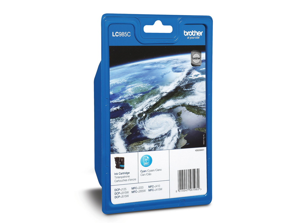 Brother blæk LC985C cyan, 260 sider
