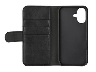 Cover til iPhone 16 PU læder sort