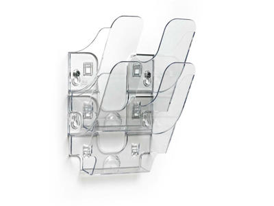 Brochureholder Flexiplus A5 2 rum lodret klar