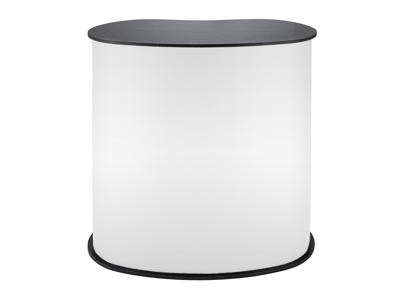 Messedisk TWIN incl. 1 hylde hvid