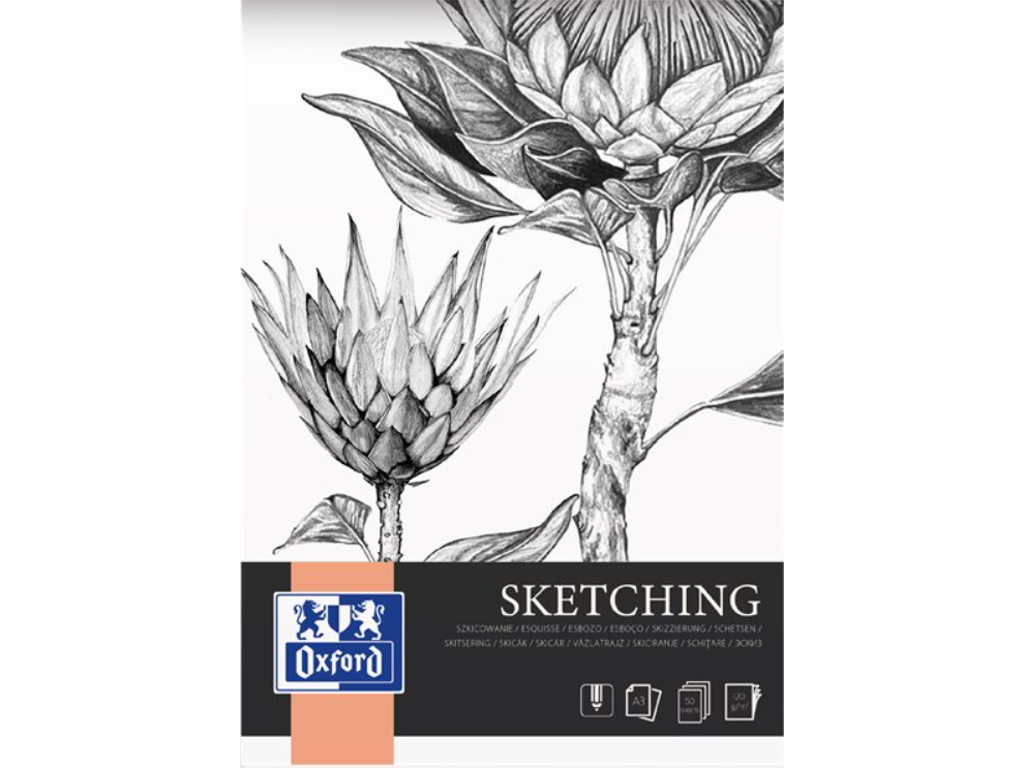 Skitseblok A3 120gr Oxford 50 ark