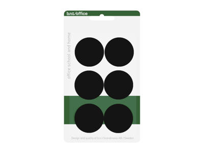 Magneter BNT Ø30 mm sort 6 stk.