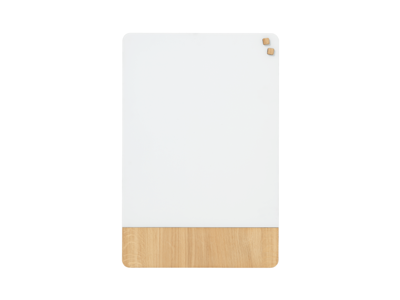 Magnetisk glastavle Naga | 60 x 80 cm | Mat glas hvid med egefiner