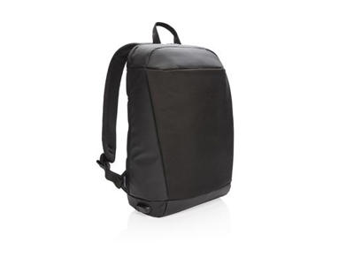 Madrid tyverisikker PVC fri rygsæk med RFID og USB, sort