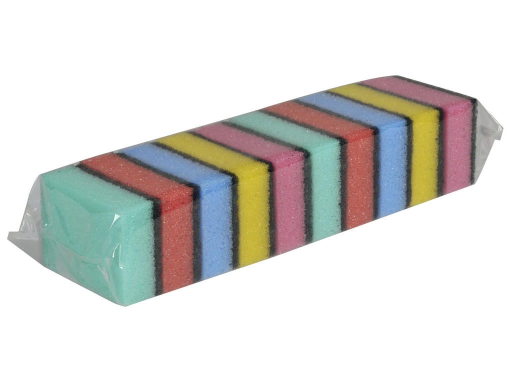 Skuresvamp grov ass. farver 9x6 cm 