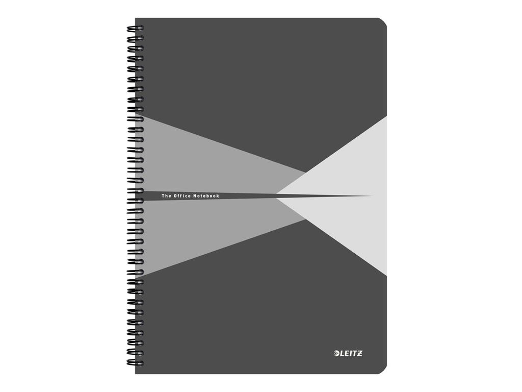 Notesblok Leitz Office A4 grå kvadreret