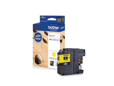 Brother blæk LC12EY gul, 1200 sider