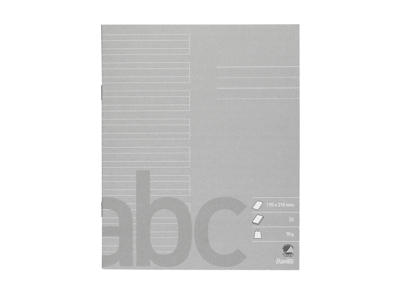 Skolehæfte 17X21 cm 24 linjer grå