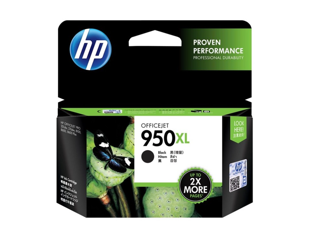 HP 950XL blæk sort, 2300 sider