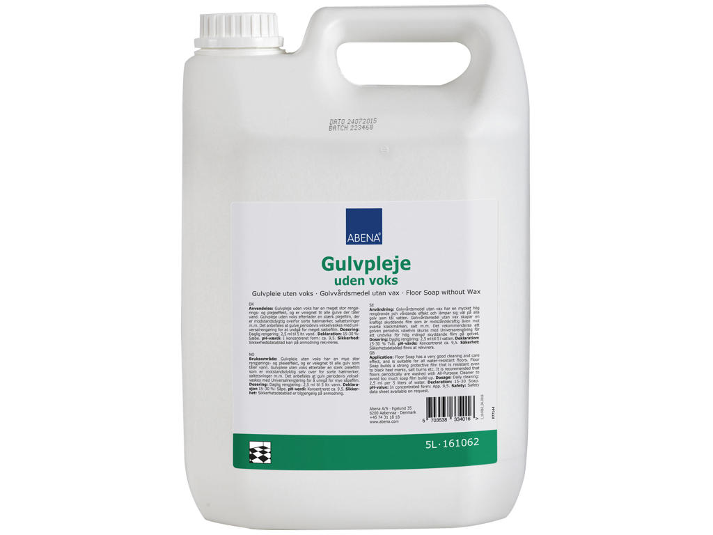 Gulvpleje Abena uden voks/farve/parfume 5 liter
