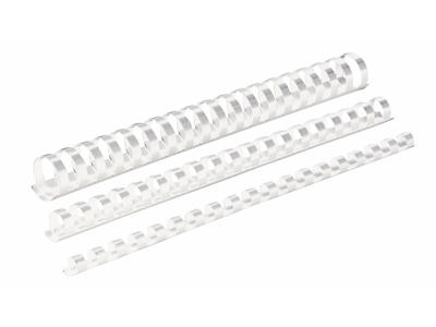 Spiralrygge 6 mm 21 ringe hvid 25 stk A4