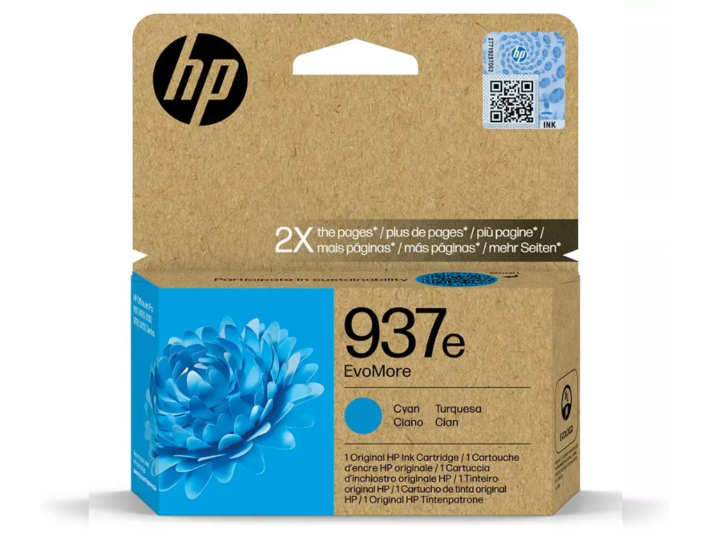 HP 937 EvoMore blæk cyan, 1650 sider