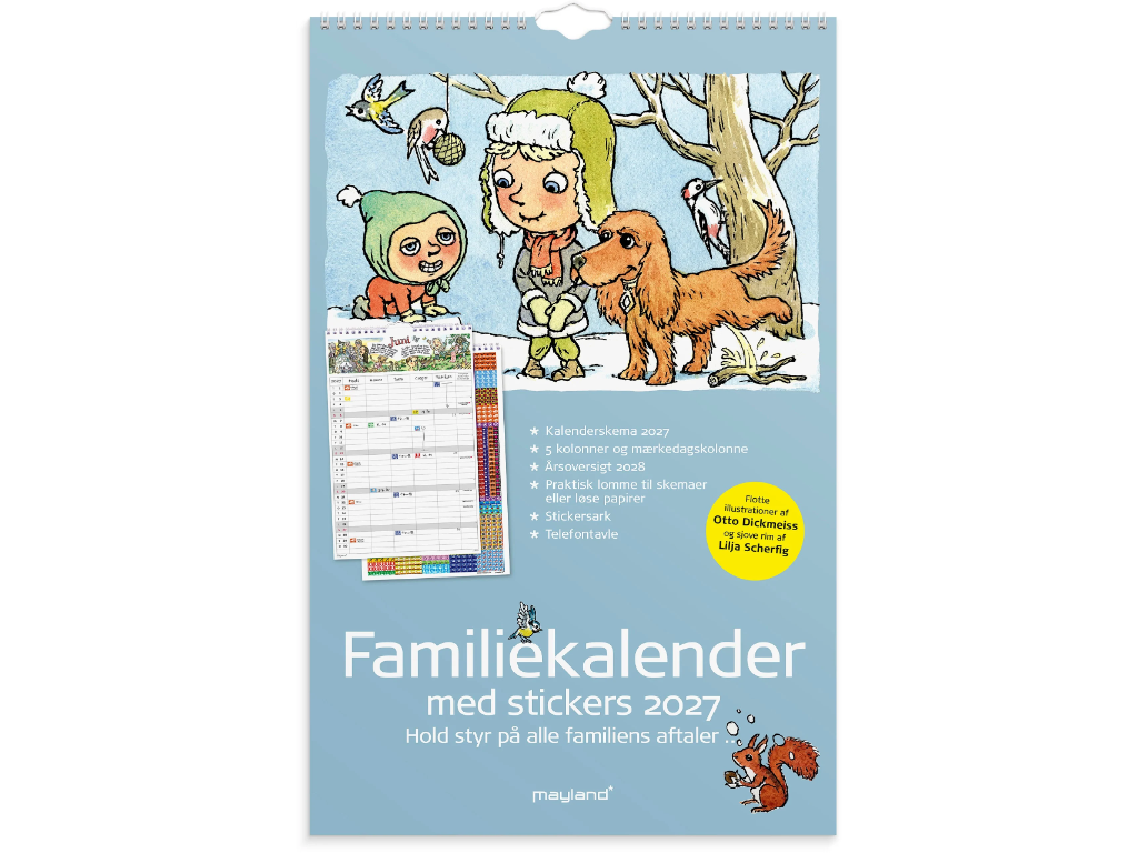 Familiekalender Otto Dickmeiss & Lilja Scherfig 5 kol. 2027