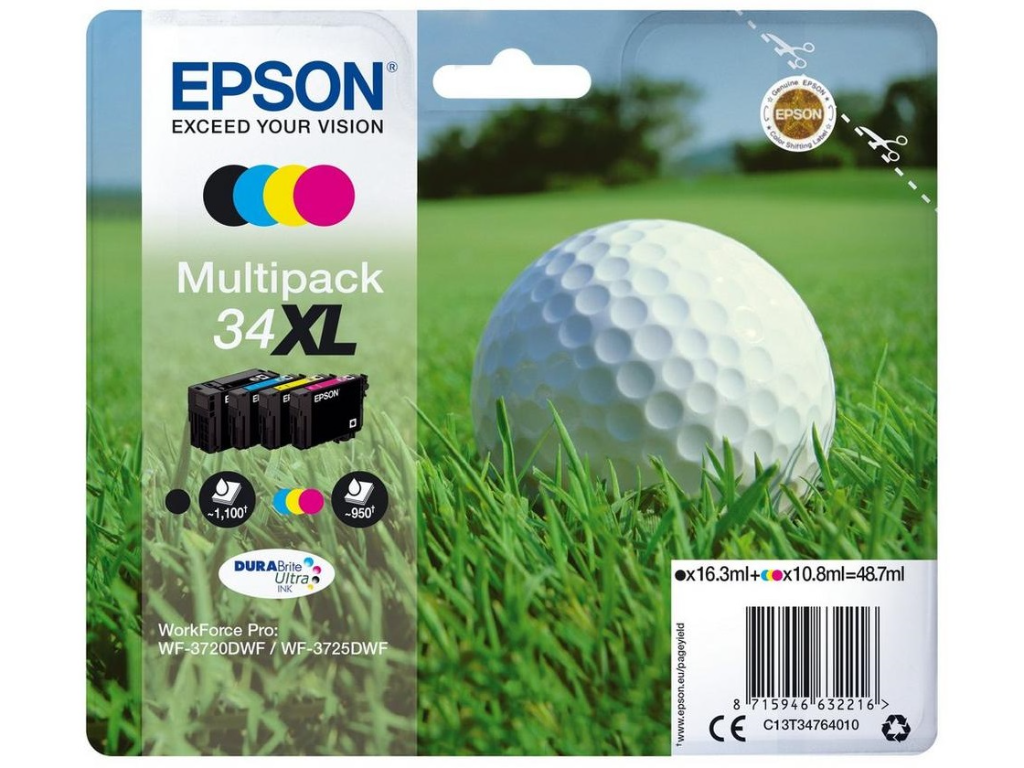 Epson blæk 34XL CMYK