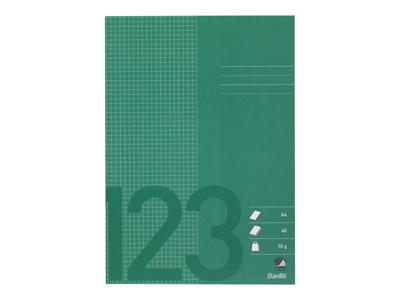 Skolehæfte A4 5x5mm kvad græsgrøn