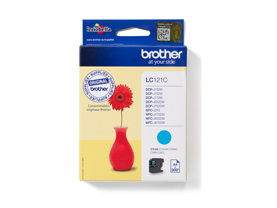 Brother blæk LC121C cyan, 300 sider