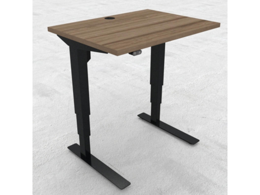 Hæve-/ sænkebord 80x60 cm med sort stel