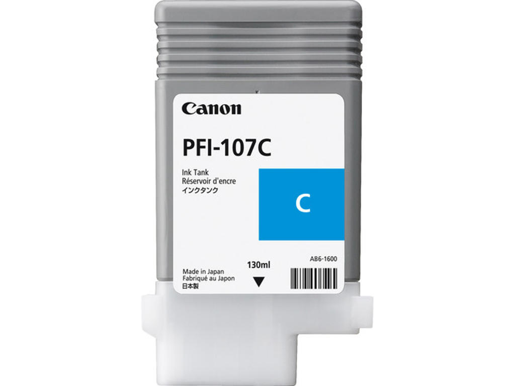 Canon blæk PFI-107 C cyan