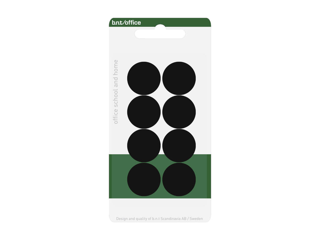 Magneter BNT Ø20 mm sort 8 stk.