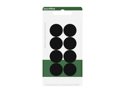 Magneter BNT Ø20 mm sort 8 stk.