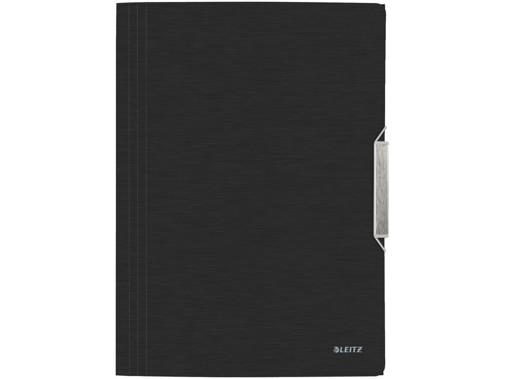 Elastikmappe A4 plast PP sort Leitz Style 