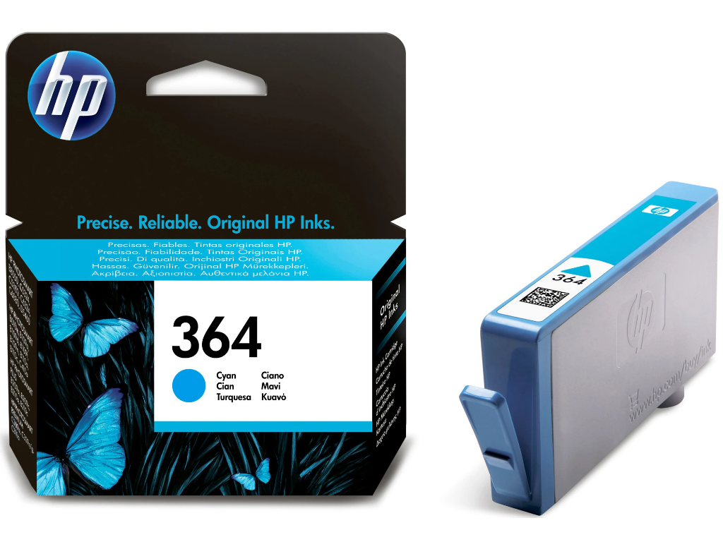 HP 364 blæk CB318EE cyan, 300 sider