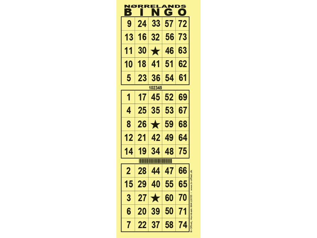 STJERNEBINGO 3  GUL 300BLADE