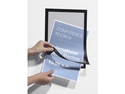 Skilt Duraframe® A3 sort selvklæbende 2 stk