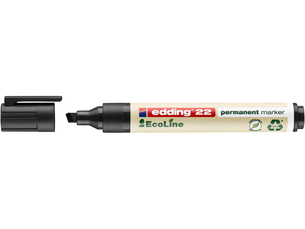 Marker Edding 22 Ecoline skrå spids sort