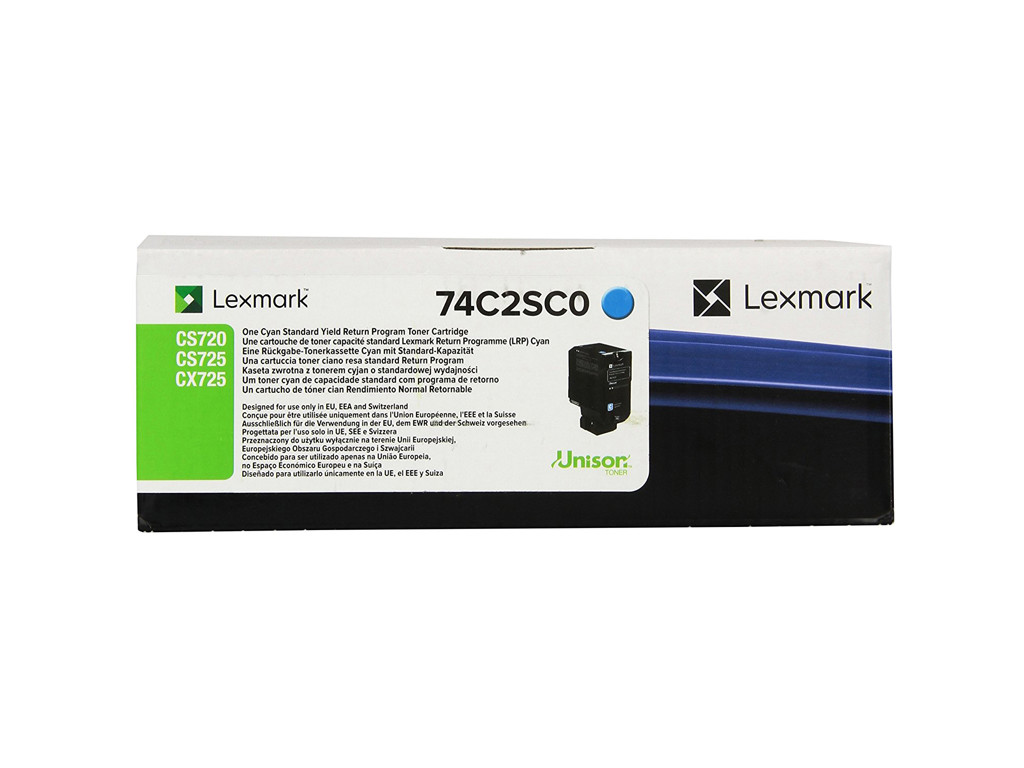 Lexmark toner 74C2SC0 cyan, 7000 sider