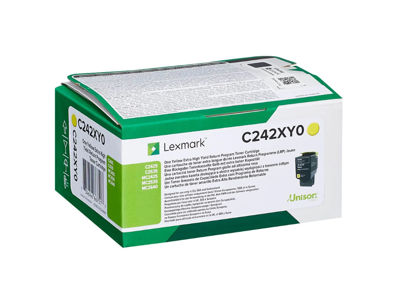 Lexmark toner C242XY0 gul, 3500 sider