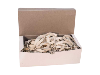 Elastikker | 140x10mm | hvid | 500 g ca 136 stk