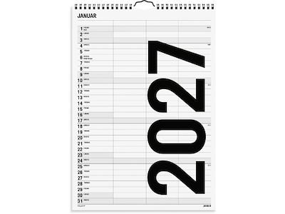 Familiekalender Black and white 3 kol. 2027