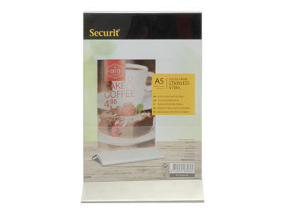 Borddisplay Securit A5 akryl m/stålfod