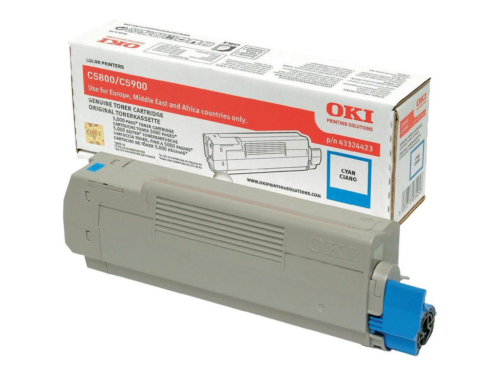 OKI toner C5800/5900 Cyan, 5000 sider