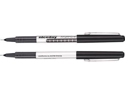 Rollerpen Niceday sort, 0,4 mm streg