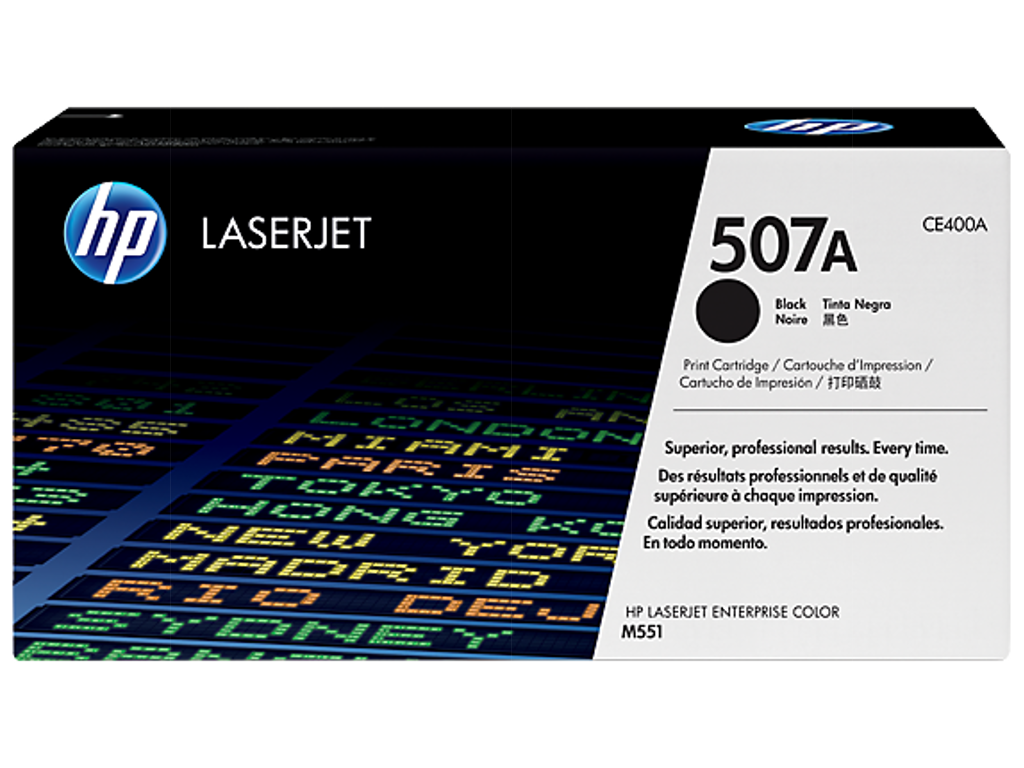 HP 507A toner CE400A sort, 5500 sider