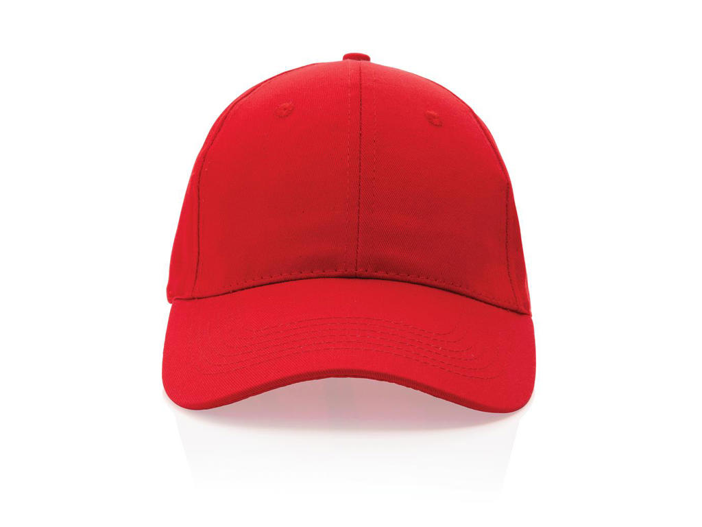 Impact 6 Panels cap, 190gr Genanvendt Bomuld med Aware&trade;, rød