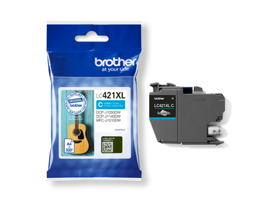 Brother blæk LC421XLC cyan, 500 sider