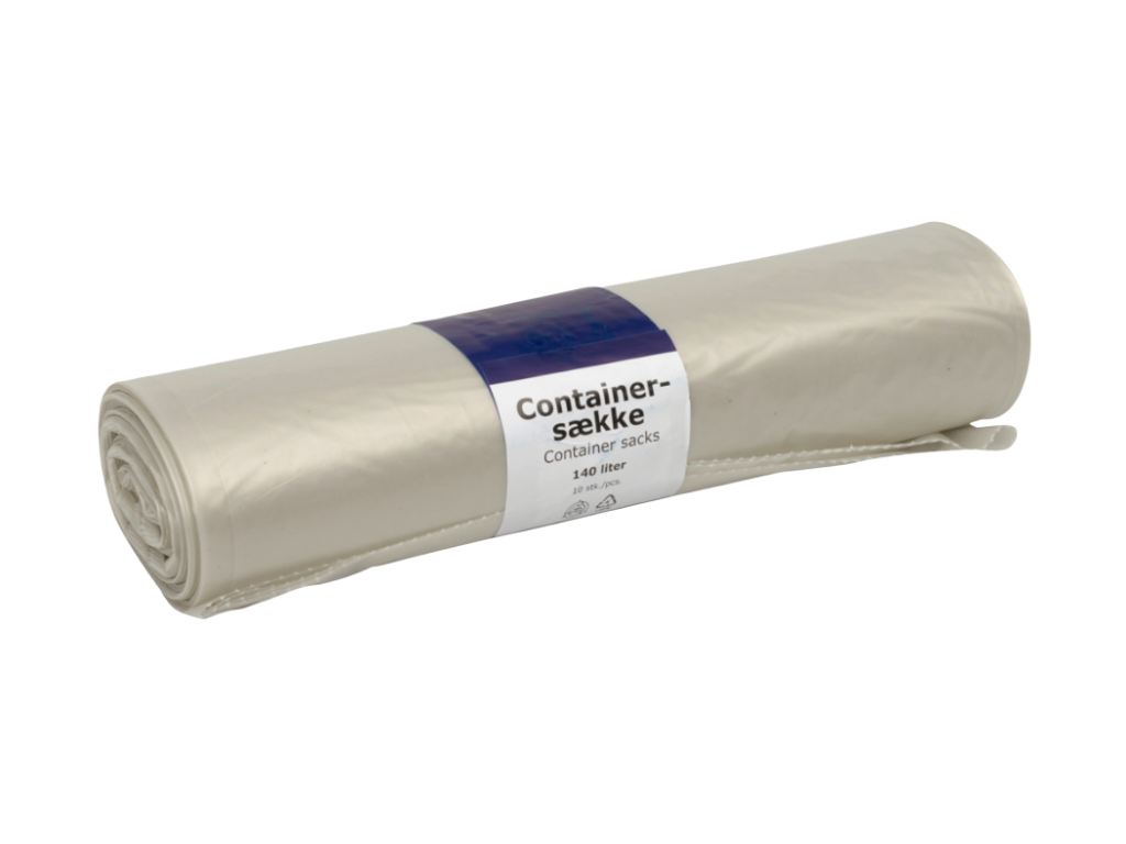 Containersæk | Klar | 920 x 1445 mm | 140 L | 40 my | 10 stk.