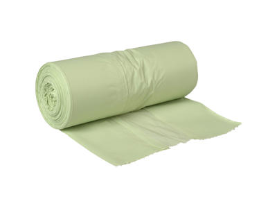 Affaldspose Bio 35 liter 46x75cm transp. grøn 100% bionedbrydelig 50 stk