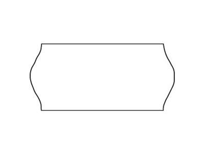Prisetiket 26x12mm permanent hvid 1500 stk