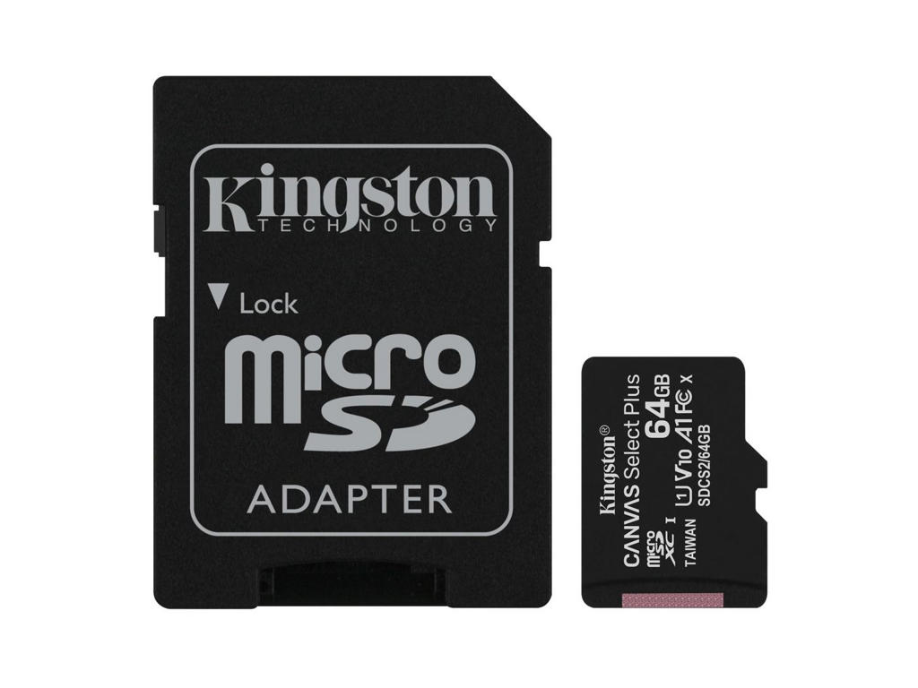 Hukommelseskort | Micro SDHC | 64 Gb | Kingston
