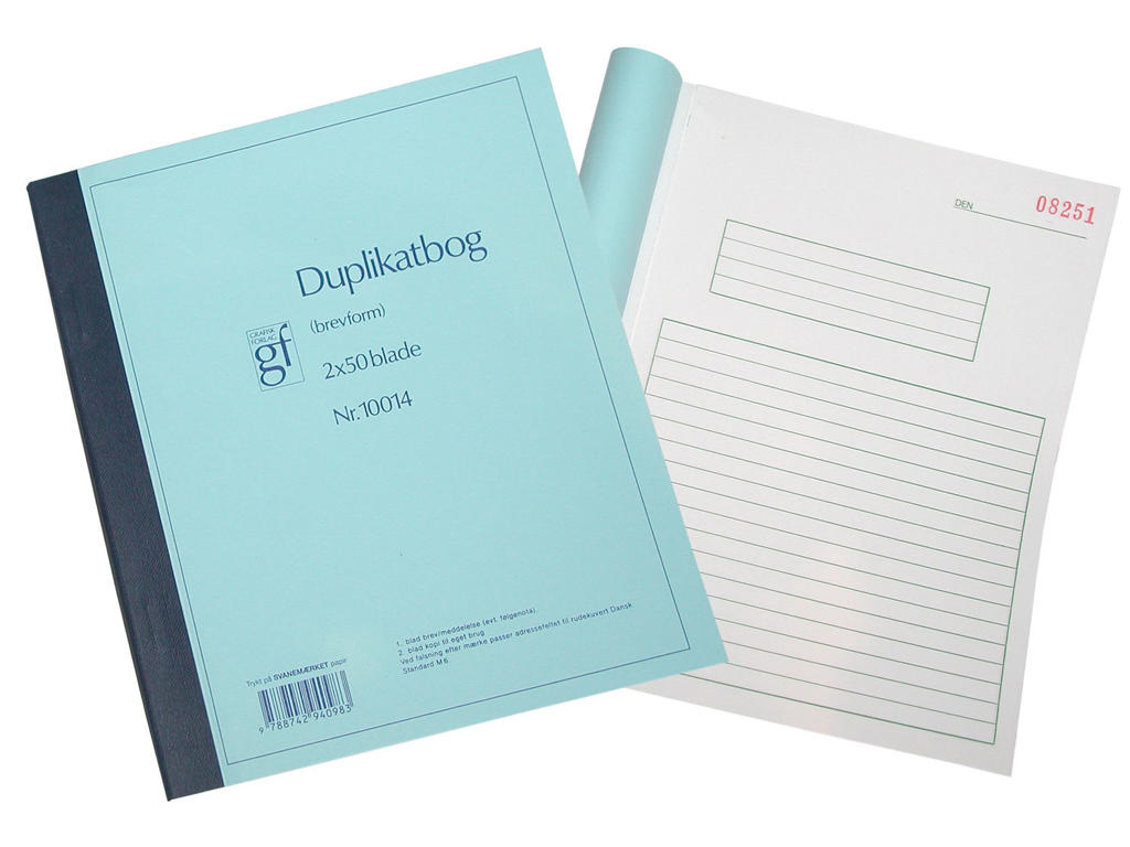 Duplikatbog GF10014 148x200mm 2x50 blade