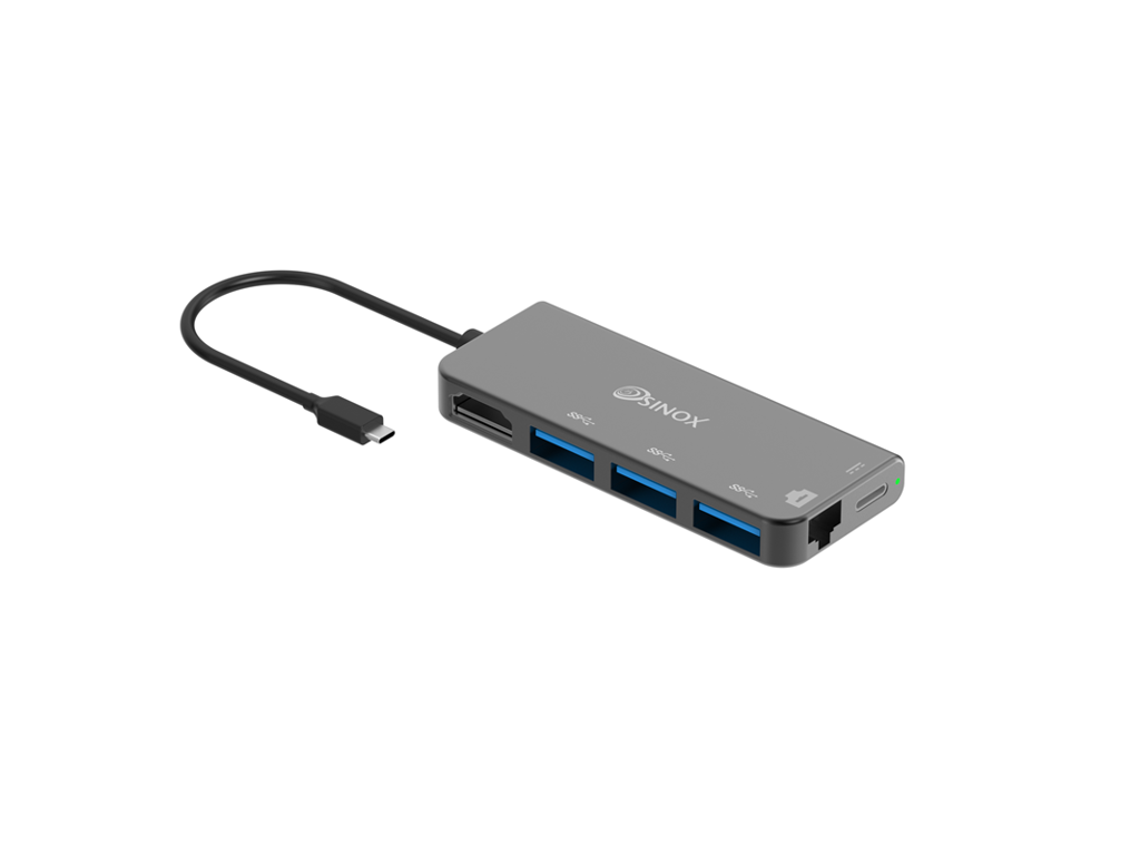 Sinox PRO USB C Hub. Aluminium
