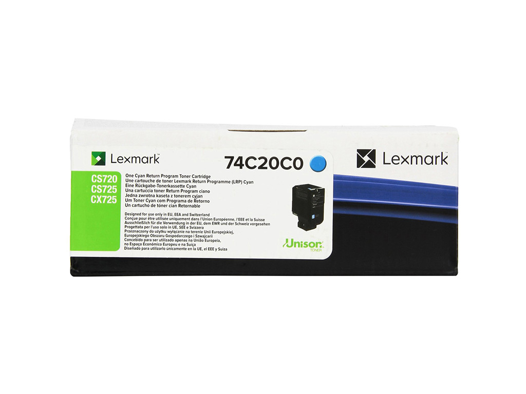 Lexmark toner 74C20C0 cyan, 3000 sider
