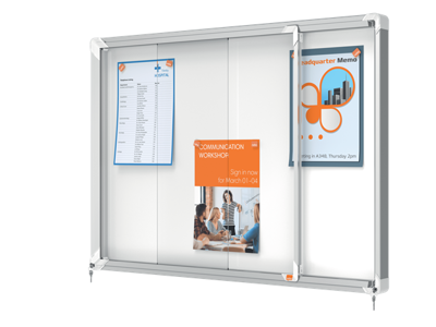 Opslagsskab | Nobo | 8xA4 | magnetisk | indendørs brug | med skydelåge