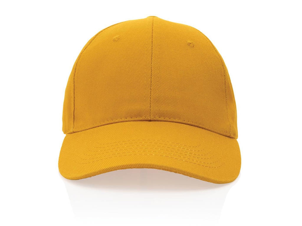 Impact 6 Panels cap, 280gr Genanvendt Bomuld, Aware&trade; Tracer, gul
