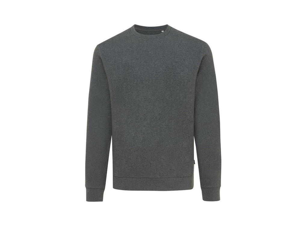Iqoniq Denali Crew neck i ufarvet genanvendt bomuld, ufarvet antracit